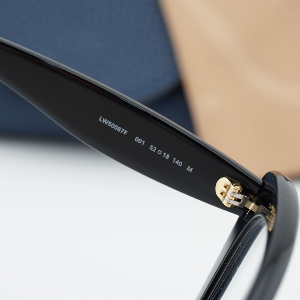 Loewe LW50067F 001 Cat Eye Eyeglasses - Shiny Black 52mm - Picture 8 of 9